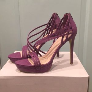 New purple strappy heels size 11